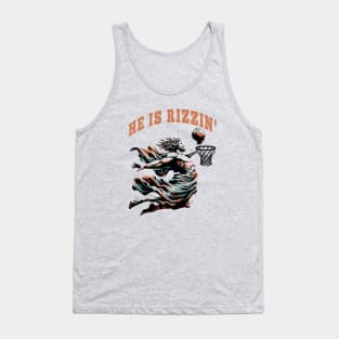 He Is Rizzin' Funny Basketball Easter T-Shirt – Humorous Sports Tee Tank Top